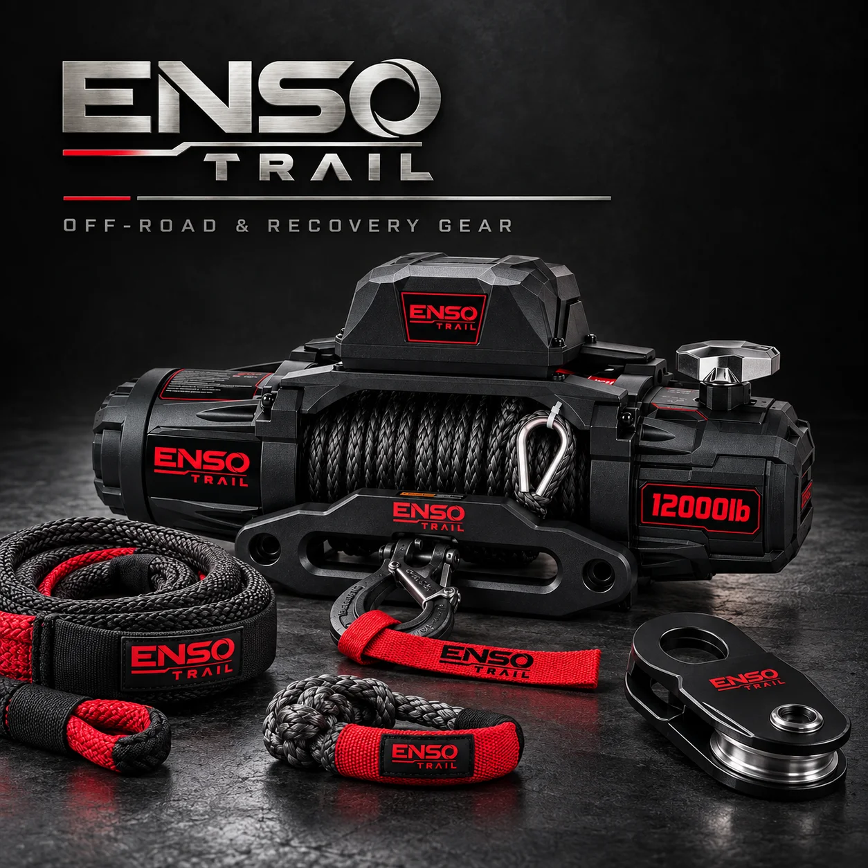 ENSO TRAIL აღჭურვილობა: ელექტრო ჯალამბარი, თოკები, სინთეტიკური შაკლი და ბლოკი